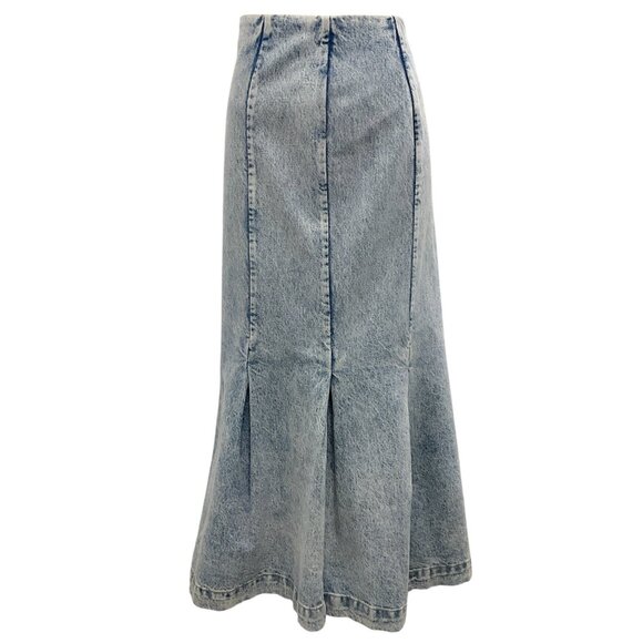 KHAITE Dresses & Skirts - Khaite Light Blue Denim Levine Denim Midi Skirt